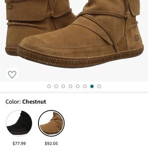UGG reid moccasin booties size 7.5 only worn twice. Great Condition!!